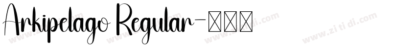 Arkipelago Regular字体转换